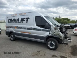 2023 Ford Transit Cargo with VIN 1FTBW9C89PKA44249, listed as a Copart auction lot 75167994 with 21,652 mi miles and Salvage Title. Bid and sale history available at DreamBid. Image 4.