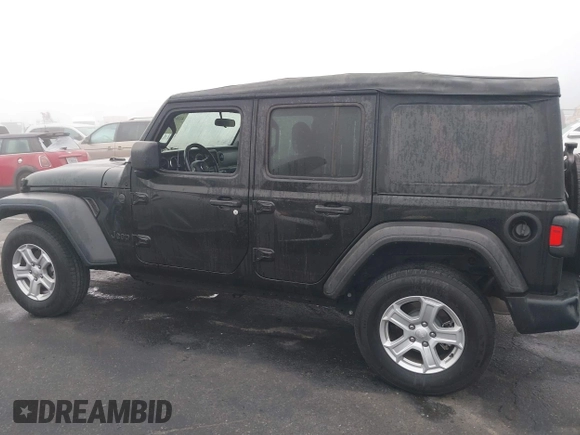 2022 Jeep Wrangler Unlimited Sport with VIN 1C4HJXDG1NW251565, listed as a IAAI auction lot 41163076 with 24,877 mi miles and . Bid and sale history available at DreamBid. Image 14.