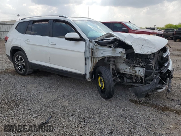 2023 Volkswagen Atlas SEL with VIN 1V2BR2CAXPC515819, listed as a Copart auction lot 50666225 with 43,872 mi miles and Salvage title. Bid and sale history available at DreamBid. Image 4.