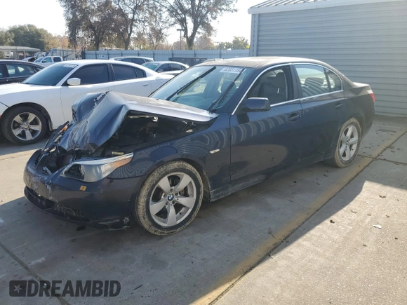 2006 BMW 5 Series 530i with VIN WBANE73566CM35956, listed as a Copart auction lot 82851184 with 131,646 mi miles and Salvage Title. Bid and sale history available at carsss.com. Image 1.