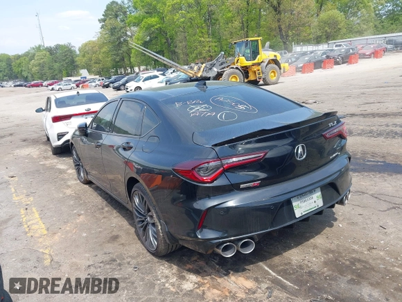 2021 Acura TLX Type S with VIN 19UUB7F08MA000700, listed as a IAAI auction lot 41964358 with Not Provided miles. Bid and sale history available at carsss.com. Image 3.