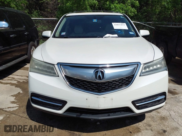 2014 Acura MDX with VIN 5FRYD4H23EB006953, listed as a IAAI auction lot 42037434 with 167,334 mi miles. Bid and sale history available at carsss.com. Image 13.