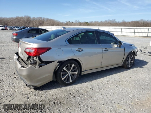 2018 Subaru Legacy Limited with VIN 4S3BNEN64J3039274, listed as a Copart auction lot 43260415 with 0 mi miles and Salvage Title. Bid and sale history available at carsss.com. Image 3.