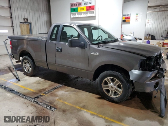 2008 Ford F-150 XL with VIN 1FTRF12W08KD88585, listed as a Copart auction lot 45345645 with 104,791 mi miles and Salvage title. Bid and sale history available at DreamBid. Image 4.