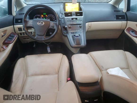 2010 Lexus HS 250h with VIN JTHBB1BA6A2018733, listed as a Copart auction lot 85568624 with 127,060 mi miles and Salvage Title. Bid and sale history available at DreamBid. Image 8.