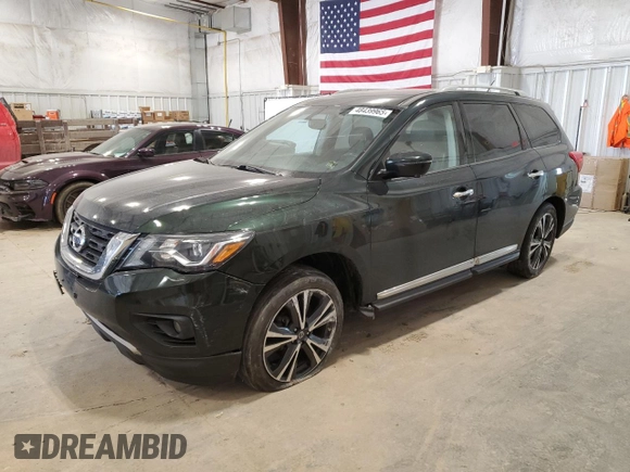 2018 Nissan Pathfinder Platinum with VIN 5N1DR2MM9JC654801, listed as a Copart auction lot 48439965 with 95,823 mi miles and Clean title. Bid and sale history available at DreamBid. Image 1.