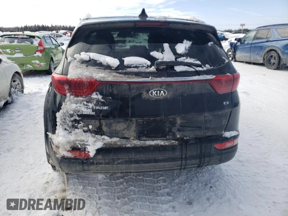 2018 Kia Sportage EX with VIN KNDPNCACXJ7315519, listed as a Copart auction lot 42205945 with 169,560 mi miles and Salvage Title. Bid and sale history available at carsss.com. Image 6.