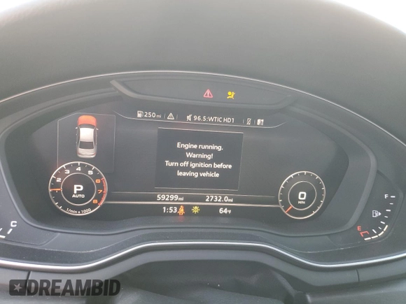 2017 Audi A4 Season of Audi ultra Premium with VIN WAUKMAF47HN058311, listed as a Copart auction lot 49705945 with 59,299 mi miles and Salvage Title. Bid and sale history available at carsss.com. Image 9.