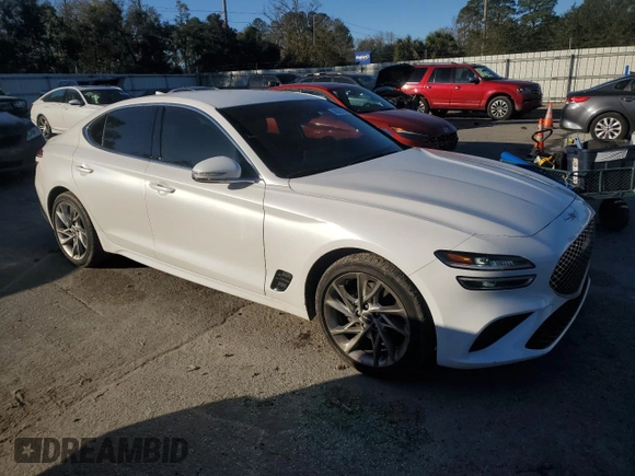 2022 Genesis G70 2.0T with VIN KMTG34TA0NU086204, listed as a Copart auction lot 46270175 with 61,331 mi miles and Salvage Title. Bid and sale history available at DreamBid. Image 4.