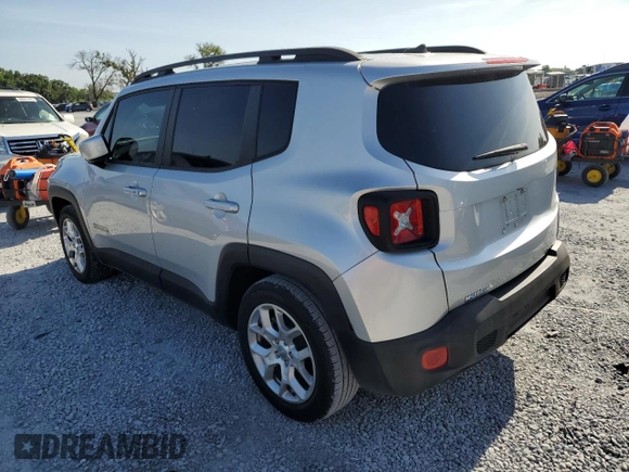 2017 Jeep Renegade Latitude z VIN ZACCJABB6HPG20999, wystawiony jako Copart lot #60428515 z przebiegiem 58 629 mil mil oraz Szkoda całkowita • Salvage title. Historia ofert i sprzedaży dostępna na DreamBid. Obrazek 2.