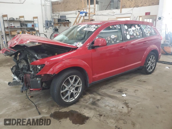2016 Dodge Journey R/T with VIN 3C4PDCEG1GT172173, listed as a Copart auction lot 59666825 with 152,700 mi miles and Salvage title. Bid and sale history available at DreamBid. Image 1.