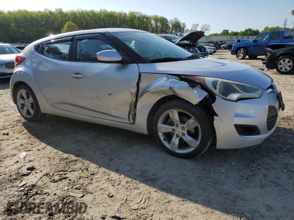 2012 Hyundai Veloster w/Black Int with VIN KMHTC6AD6CU032033, listed as a Copart auction lot 52614775 with 173,476 mi miles and Salvage title. Bid and sale history available at DreamBid. Image 4.