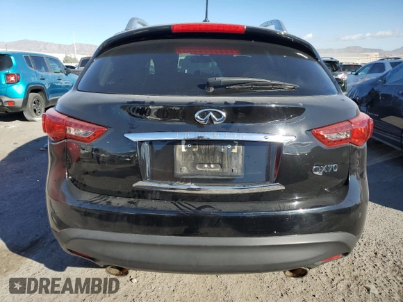2015 Infiniti QX70 z VIN JN8CS1MU6FM381224, wystawiony jako Copart lot #44370405 z przebiegiem 90 195 mil mil oraz Szkoda całkowita • Salvage title. Historia ofert i sprzedaży dostępna na DreamBid. Obrazek 6.