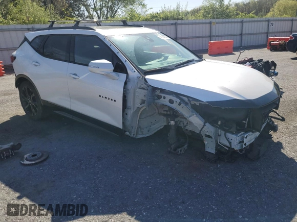2021 Chevrolet Blazer RS with VIN 3GNKBKRS7MS544729, listed as a Copart auction lot 54653755 with 61,938 mi miles and Salvage title. Bid and sale history available at DreamBid. Image 4.