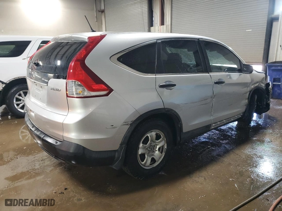 2013 Honda CR-V LX with VIN 2HKRM4H39DH629816, listed as a Copart auction lot 49912345 with 124,176 mi miles and Salvage Title. Bid and sale history available at carsss.com. Image 3.