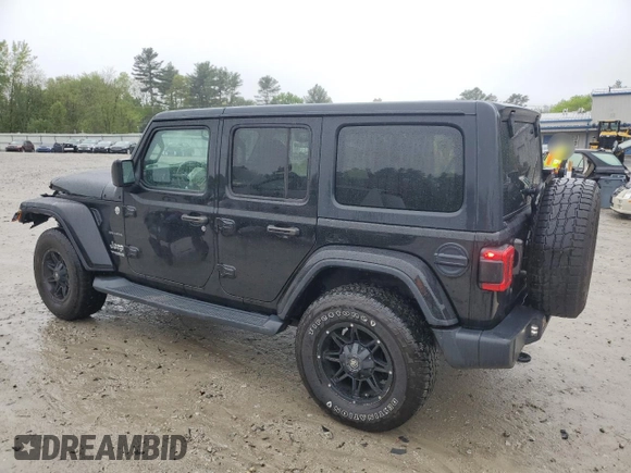 2019 Jeep Wrangler Unlimited Sahara with VIN 1C4HJXEG9KW531423, listed as a Copart auction lot 55577875 with 62,825 mi miles and Non repairable. Bid and sale history available at DreamBid. Image 2.