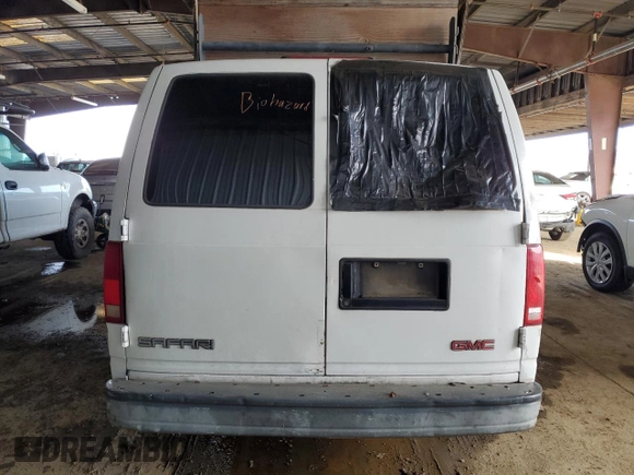 2000 GMC Safari Cargo with VIN 1GTDM19W4YB505655, listed as a Copart auction lot 43853795 with Not Provided miles and Salvage Title. Bid and sale history available at carsss.com. Image 6.