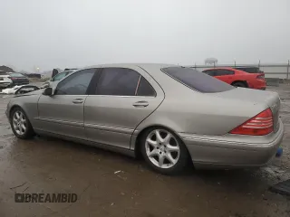 2005 Mercedes-Benz S-Class 4.3L with VIN WDBNG83JX5A455457, listed as a Copart auction lot 86955214 with 0 mi miles and Salvage Title. Bid and sale history available at carsss.com. Image 2.