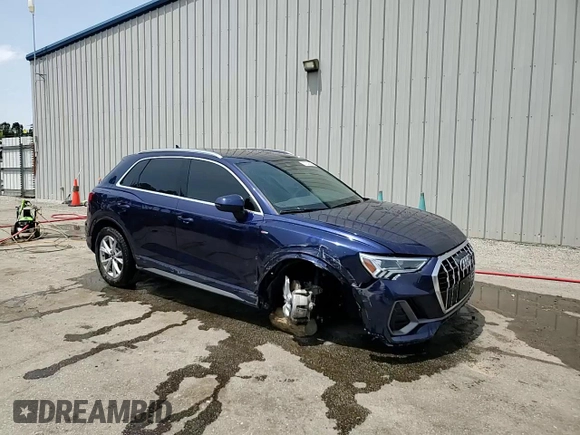 2022 Audi Q3 S line Premium Plus with VIN WA1EECF31N1080897, listed as a Copart auction lot 57252625 with 24,338 mi miles and Salvage title. Bid and sale history available at DreamBid. Image 14.