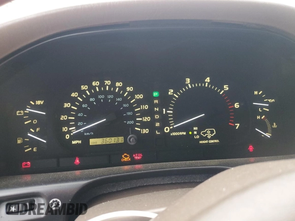 2000 Lexus LX 470 z VIN JT6HT00WXY0120728, wystawiony jako Copart lot #59509515 z przebiegiem 360 131 mil mil oraz Czysty tytuł • Clean title. Historia ofert i sprzedaży dostępna na DreamBid. Obrazek 9.