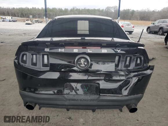 2010 Ford Mustang GT500 with VIN 1ZVBP8JS6A5114864, listed as a Copart auction lot 43198585 with 42,008 mi miles and Salvage title. Bid and sale history available at DreamBid. Image 6.