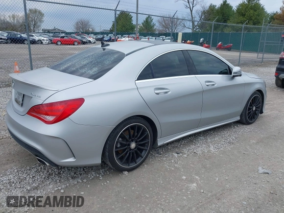 2015 Mercedes-Benz CLA 250 with VIN WDDSJ4GB0FN180649, listed as a IAAI auction lot 41886351 with 160,262 mi miles and . Bid and sale history available at DreamBid. Image 4.