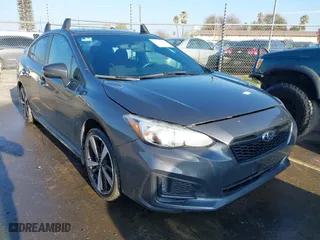 2019 Subaru Impreza Sport with VIN 4S3GKAJ61K3600335, listed as a IAAI auction lot 41229703 with 60,993 mi miles. Bid and sale history available at carsss.com. Image 1.