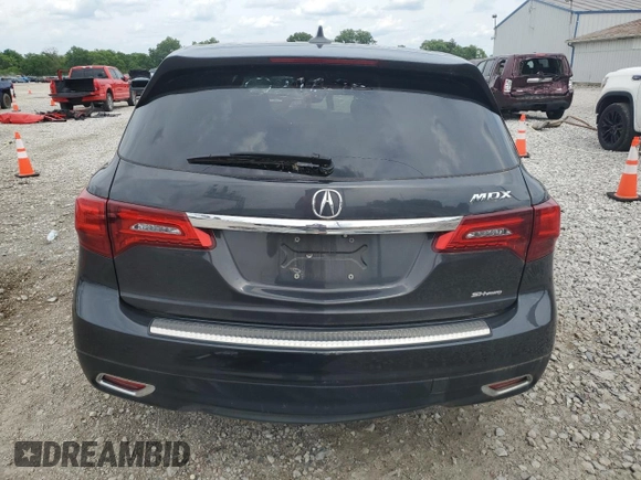 2016 Acura MDX with VIN 5FRYD4H25GB021635, listed as a Copart auction lot 62096325 with 112,099 mi miles and Clean title. Bid and sale history available at DreamBid. Image 6.