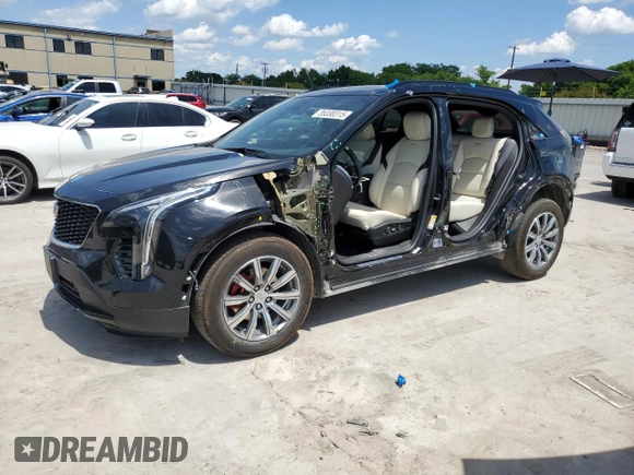 2021 Cadillac XT4 AWD Sport with VIN 1GYFZFR43MF054379, listed as a Copart auction lot 55338315 with 53,693 mi miles and Salvage title. Bid and sale history available at DreamBid. Image 1.