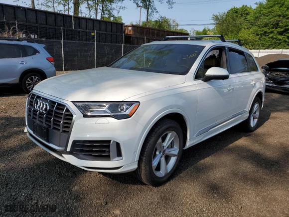 2021 Audi Q7 Premium with VIN WA1AXAF73MD037966, listed as a Copart auction lot 52823453 with 0 mi miles. Bid and sale history available at carsss.com. Image 1.