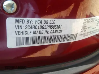 2023 Chrysler Pacifica Touring L with VIN 2C4RC1BG5PR505661, listed as a IAAI auction lot 42675532 with 8,525 mi miles and . Bid and sale history available at DreamBid. Image 9.