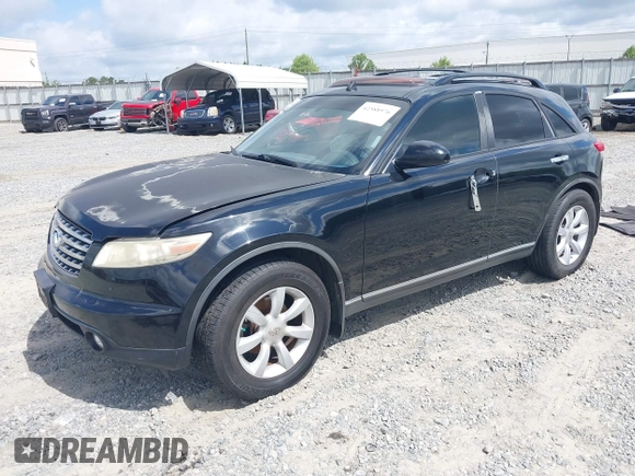 2005 Infiniti FX z VIN JNRAS08WX5X213835, wystawiony jako IAAI lot #42388976 z przebiegiem 315 908 mil mil oraz . Historia ofert i sprzedaży dostępna na DreamBid. Obrazek 2.