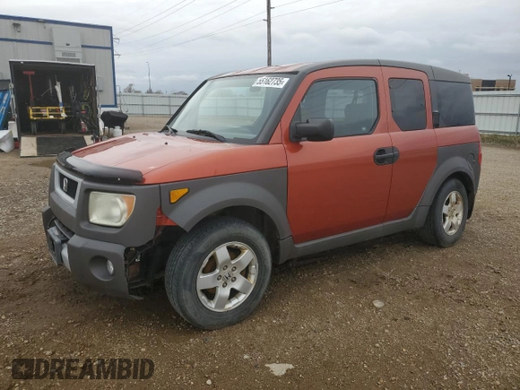 2003 Honda Element EX with VIN 5J6YH28553L028218, listed as a Copart auction lot 55162735 with 154,628 mi miles and Clean Title. Bid and sale history available at DreamBid. Image 1.
