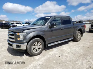 2016 Ford F-150 XLT with VIN 1FTEW1EP2GFB74157, listed as a Copart auction lot 50592055 with 41,982 mi miles and Salvage Title. Bid and sale history available at carsss.com. Image 1.