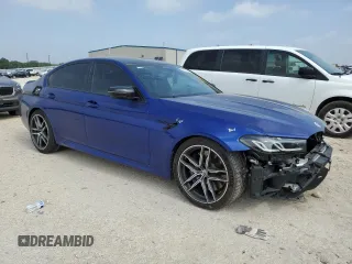 2023 BMW M5 with VIN WBS83CH06PCM62287, listed as a Copart auction lot 54581894 with 0 mi miles and Salvage Title. Bid and sale history available at carsss.com. Image 4.
