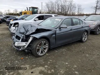 2018 BMW 3 Series 330i xDrive with VIN WBA8D9G59JNU72275, listed as a Copart auction lot 47726265 with 46,327 mi miles and Salvage Title. Bid and sale history available at carsss.com. Image 1.