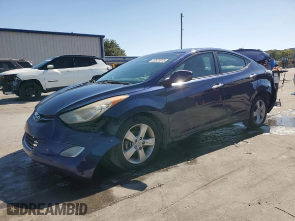 2013 Hyundai Elantra Limited with VIN 5NPDH4AE7DH179786, listed as a Copart auction lot 52531825 with 147,850 mi miles and Salvage Title. Bid and sale history available at DreamBid. Image 1.