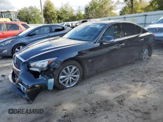 2017 Infiniti Q50 3.0t Premium with VIN JN1EV7AP6HM742020, listed as a Copart auction lot 81989804 with 78,816 mi miles and Salvage Title. Bid and sale history available at carsss.com. Image 1.