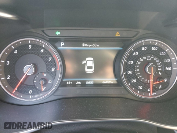2021 Genesis G70 2.0T z VIN KMTG34LA7MU072427, wystawiony jako Copart lot #44069455 z przebiegiem 66 457 mil mil oraz Szkoda całkowita • Salvage title. Historia ofert i sprzedaży dostępna na DreamBid. Obrazek 9.