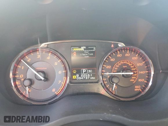 2015 Subaru WRX Premium with VIN JF1VA1D64F8800954, listed as a Copart auction lot 59722825 with 94,737 mi miles and Salvage title. Bid and sale history available at DreamBid. Image 9.