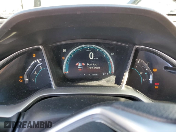 2018 Honda Civic EX with VIN 2HGFC2F77JH507767, listed as a Copart auction lot 50453785 with 153,104 mi miles and Salvage Title. Bid and sale history available at DreamBid. Image 9.