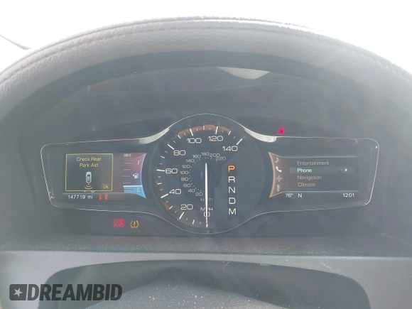 2012 Lincoln MKX with VIN 2LMDJ8JK9CBL16738, listed as a IAAI auction lot 42253064 with 147,719 mi miles and . Bid and sale history available at DreamBid. Image 7.