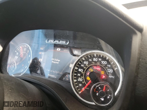 2022 Ram 1500 Big Horn with VIN 1C6SRFFT5NN342371, listed as a Copart auction lot 59956505 with 64,601 mi miles and Salvage title. Bid and sale history available at DreamBid. Image 9.