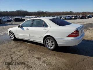 2001 Mercedes-Benz S-Class with VIN WDBNG70J51A188530, listed as a Copart auction lot 42014835 with 0 mi miles and Salvage Title. Bid and sale history available at carsss.com. Image 2.