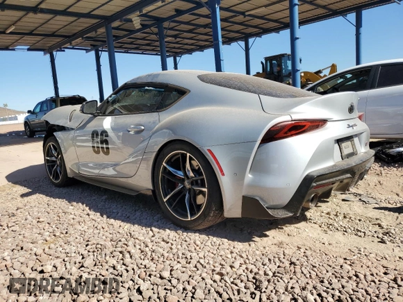 2021 Toyota GR Supra 3.0 with VIN WZ1DB0C02MW041211, listed as a Copart auction lot 79557064 with 0 mi miles and Salvage Title. Bid and sale history available at carsss.com. Image 2.