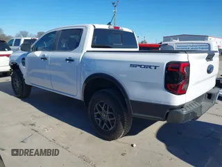 2024 Ford Ranger XLT with VIN 1FTER4GH4RLE18796, listed as a IAAI auction lot 41202877 with 7,632 mi miles. Bid and sale history available at carsss.com. Image 3.