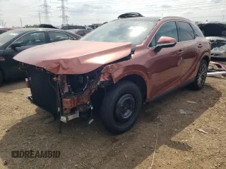 2023 Lexus RX with VIN 2T2BAMCA2PC020621, listed as a Copart auction lot 59439633 with 9,876 mi miles and Salvage Title. Bid and sale history available at carsss.com. Image 1.