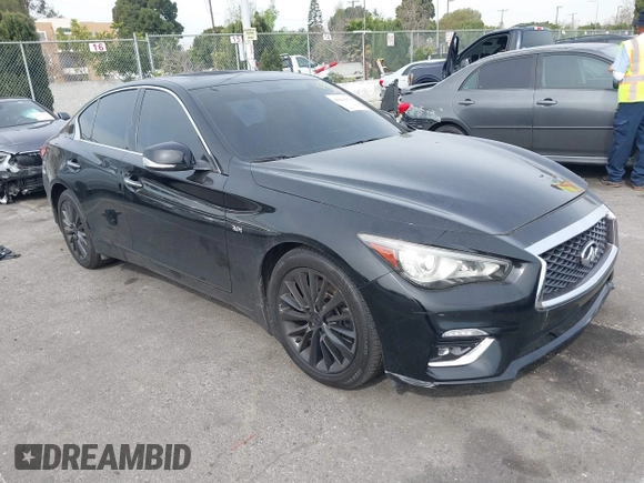 2019 Infiniti Q50 3.0t LUXE with VIN JN1EV7AP9KM518103, listed as a IAAI auction lot 41691978 with 44,517 mi miles. Bid and sale history available at carsss.com. Image 1.