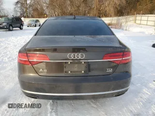 2016 Audi A8 with VIN WAUJRAFD5GN007742, listed as a Copart auction lot 44698375 with 110,830 mi miles and Salvage title. Bid and sale history available at DreamBid. Image 6.