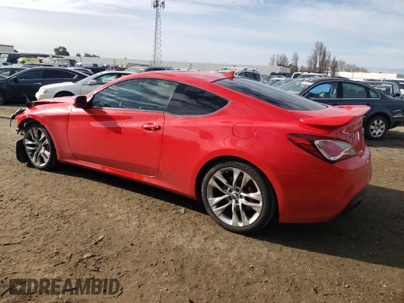 2013 Hyundai Genesis Coupe R-Spec with VIN KMHHU6KJ0DU091913, listed as a Copart auction lot 44828205 with 112,542 mi miles and Salvage title. Bid and sale history available at DreamBid. Image 2.